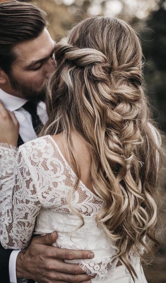 wedding hairstyles messy braid