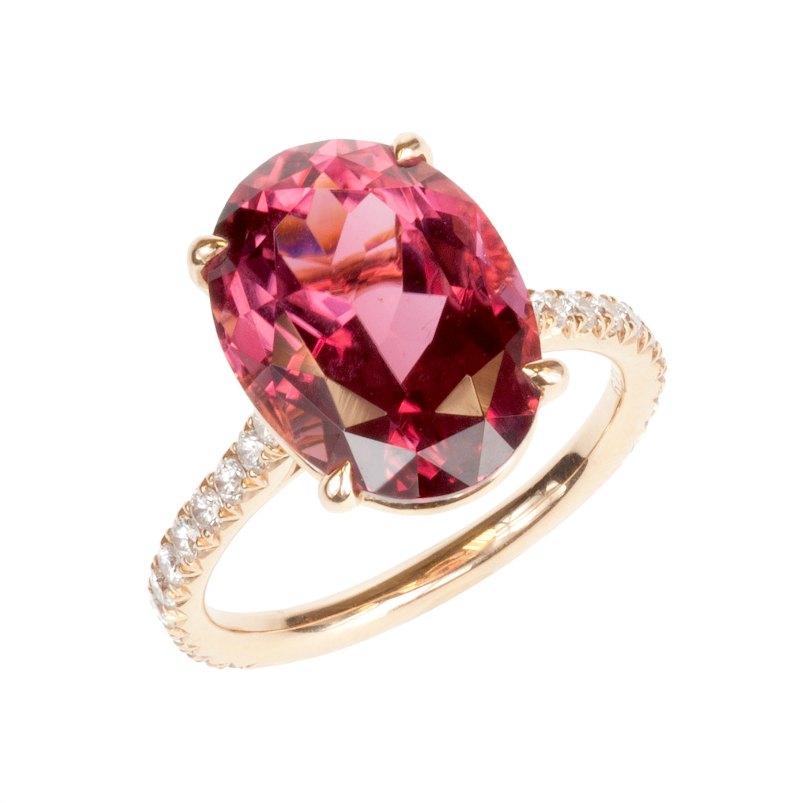Pink Tourmaline engagement rings