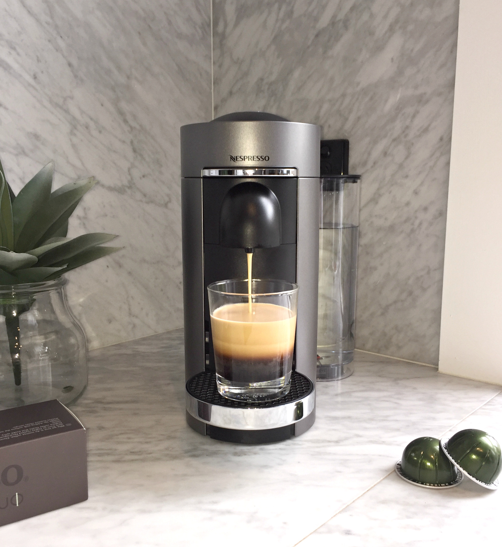 Nespresso Vertuo Coffee Machine Filling Up a Mug 