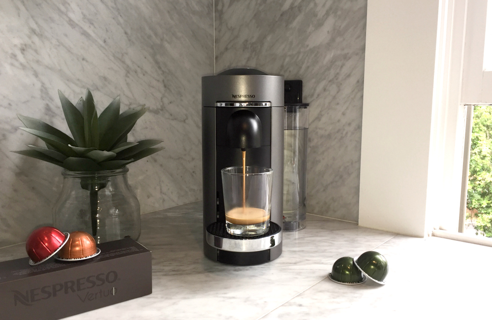 Nespresso Vertuo Coffee Machine Filling Up a Mug 