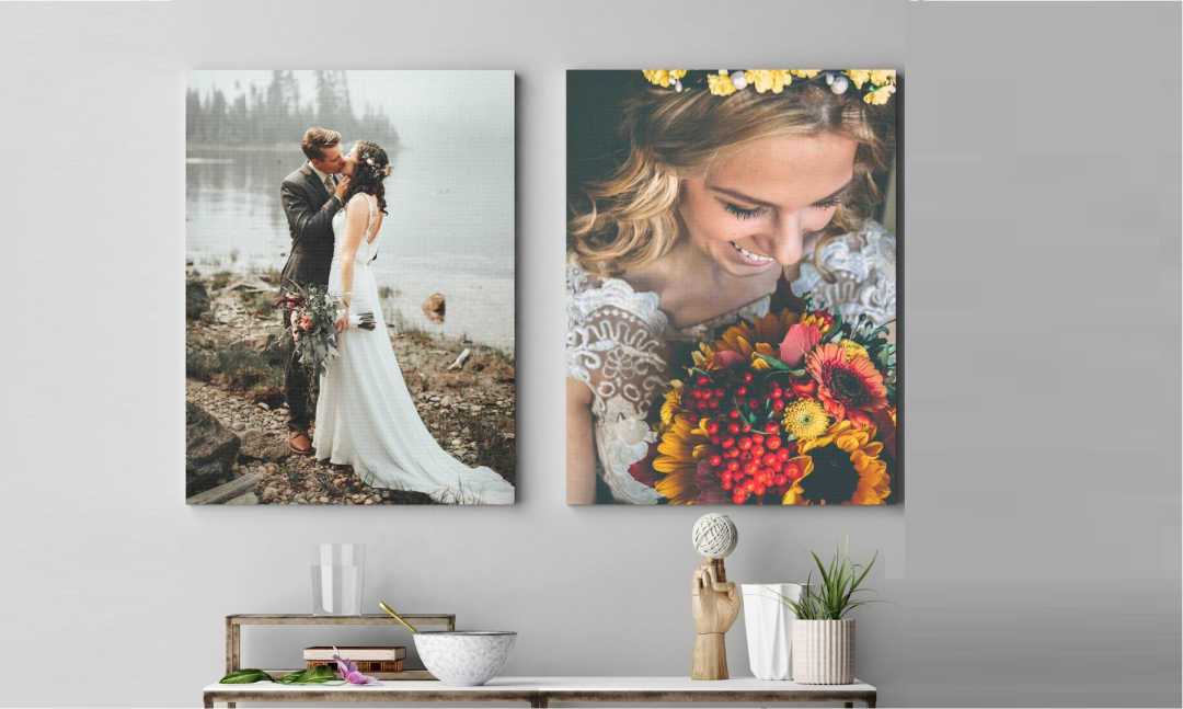 wedding photo wall 