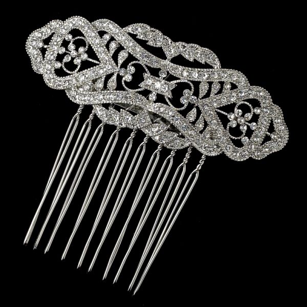 wedding hairstyles - ornate classic vintage hair comb