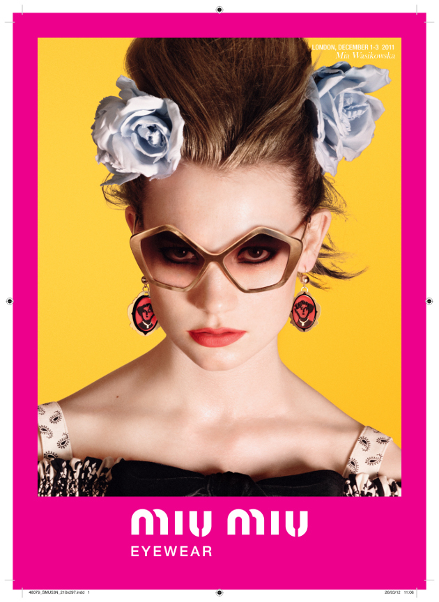 Mia Wasikowska For Miu Miu's Culte Sunglasses | Breakfast With Audrey