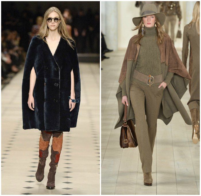 Burberry AW15 left, Image: http://vstyleblog.com/ and Ralph Lauren AW15, right. Image: style.com