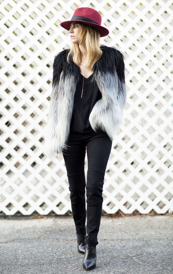 fashion ideas how to wear faux fur